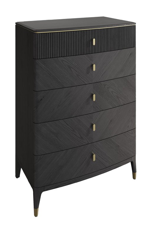 Tall 5 Drawer Chest - Ebony