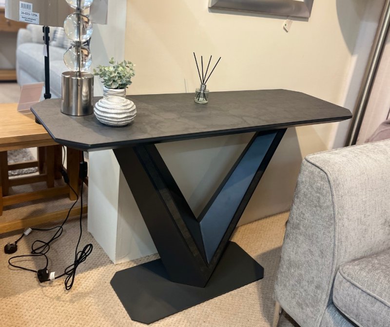 Belluno Grey Ceramic Console Table