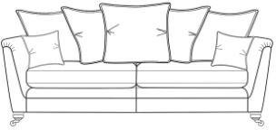 Livingstone Collection Grand Sofa - PILLOW BACK D Grade Fabric