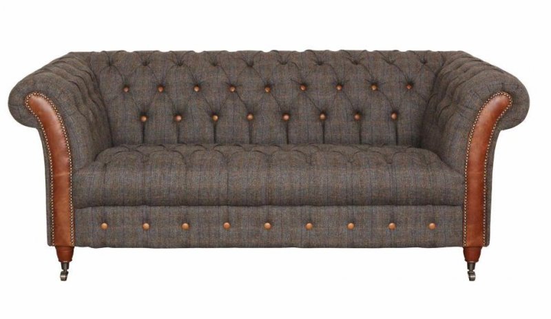 Chester 3 Seater Sofa In Harris Tweed