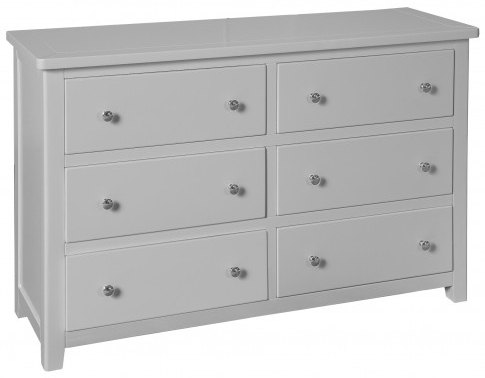 Chilford Grey Collection 6 Drawer Wide Chest 