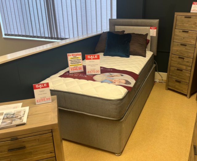 Cameo Single Jumbo Drawer Base Including Headboard