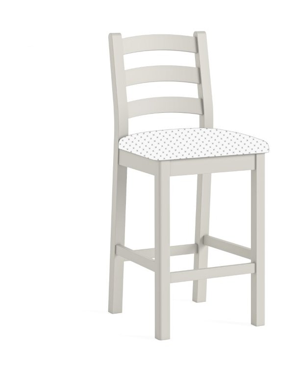 Tenby Grey Bar Stool No Cushion - STONE GREY