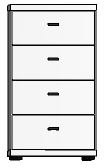4 Drawer Chest - 47cm - Basic Chest - Drawers in carcase colour