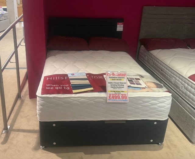 Harrington Easycare Double 2 Drawer Divan Set Including Capella Headboard