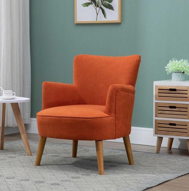 Porada Accent Chair Sunburst Orange
