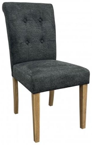 Littleworth Collection Upholstered Dining Chair - Dark Grey