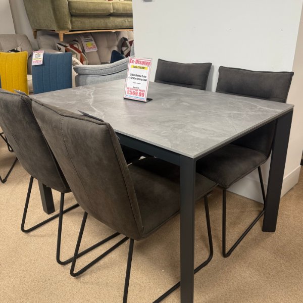 120cm Merano Table 4 x Gratton Dining Chairs