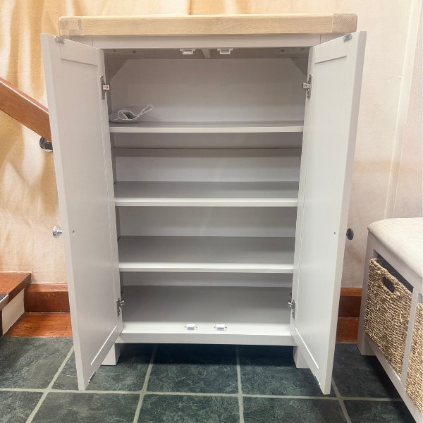 Tenby Grey Shoe Storage Unit