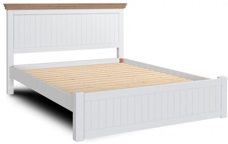 Burford Bedroom Oak Top 2025 Super King Panel Bed - Low Foot End
