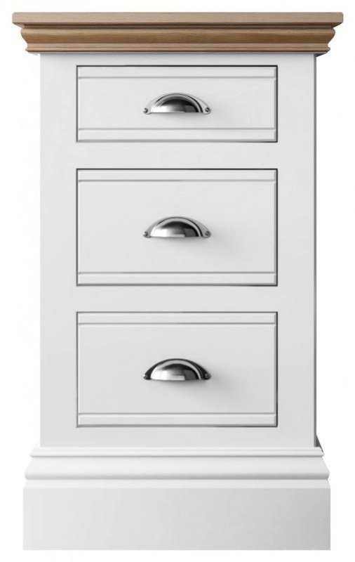 Burford Bedroom Oak Top 2025 Wide 3 Drawer Bedside W 53cm x D 42.8cm x H 74.9cm