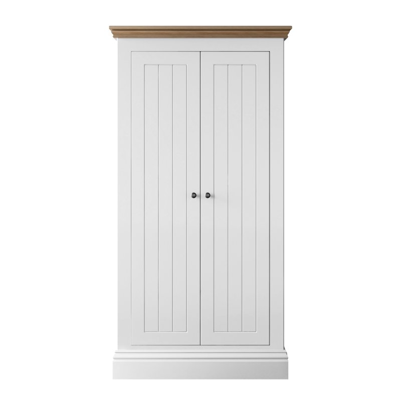 Burford Bedroom Oak Top 2025 2 Door Small All Hanging Extra Tall (With Shelf) Robe W 94cm