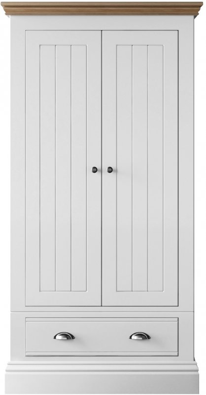 Burford Bedroom Oak Top 2025 2 Door Small Hanging + 1 Drawer Robe W94cm x D58.3cm x H196cm