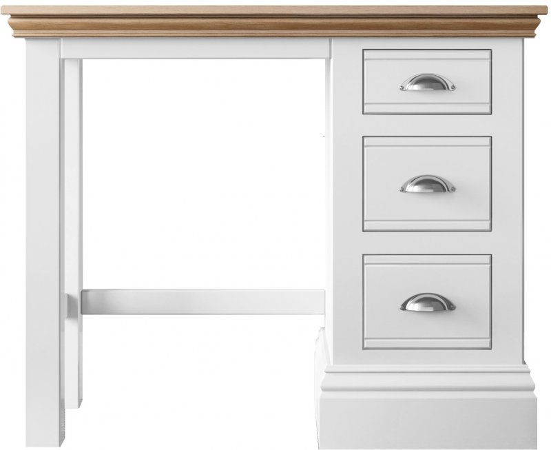 Burford Bedroom Oak Top 2025 Single Pedestal Dressing Table Straight Leg W 102cm x D 47.5