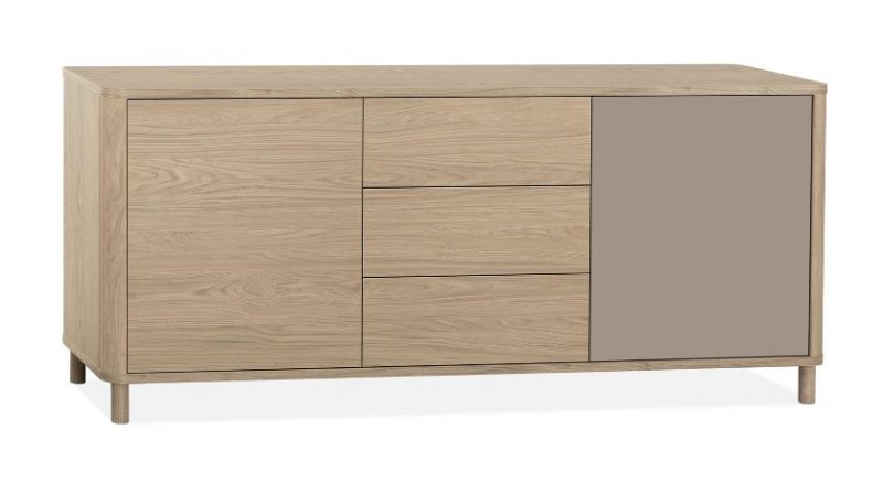 Strasbourg Sideboard 2 Doors - 3 drawers -180cm / Lamulux Misty Oak