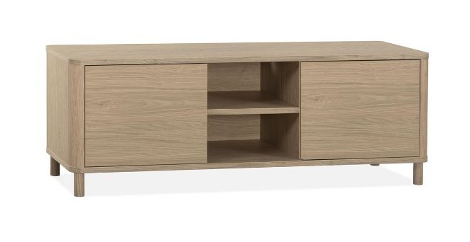 Strasbourg TV Cabinet big 3 doors - 2 open - 200cm / Lamulux Misty Oak