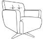 Russo Sofa Collection Swivel Chair  SE