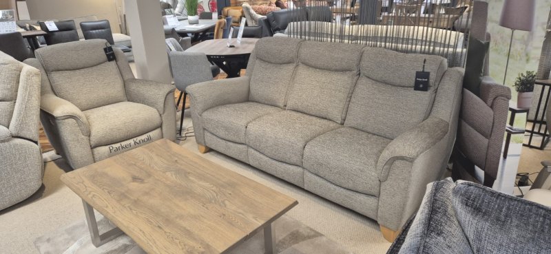 Parker Knoll Manhattan 3 Seater 1 x Powered Recliner Chair 1 x Standard Chair