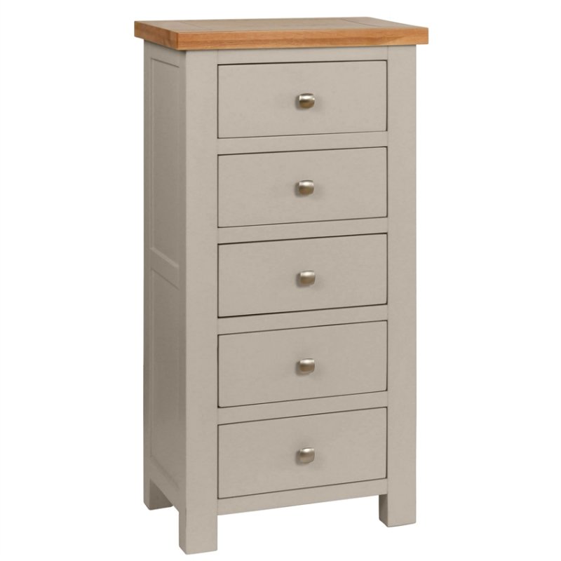 Thetford 5 Drawer Tall Chest / Moon Grey