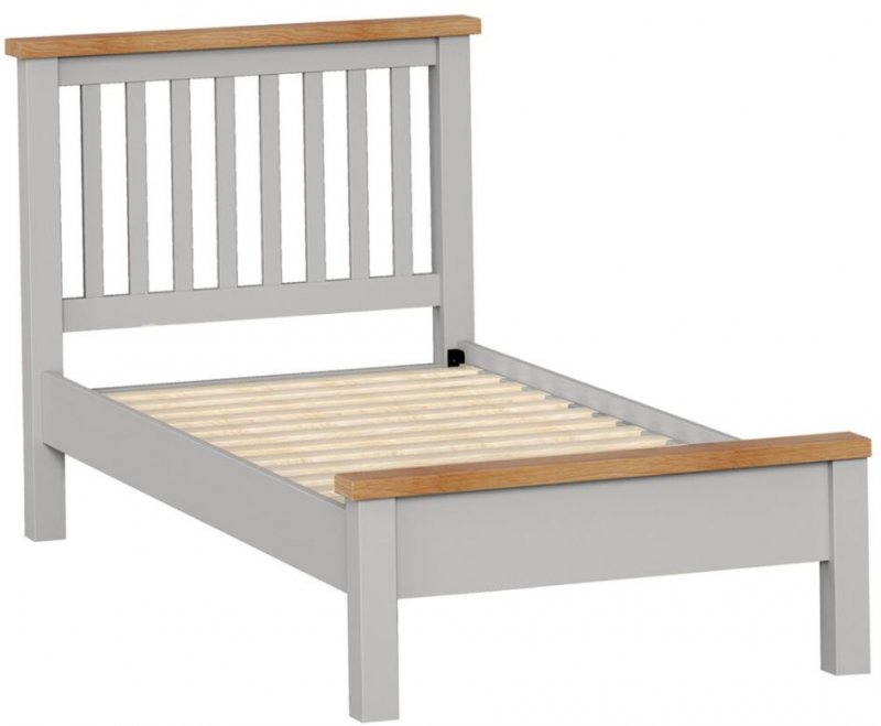Thetford Single 3'0 Slatted Bedstead With Cap Top / Moon Grey