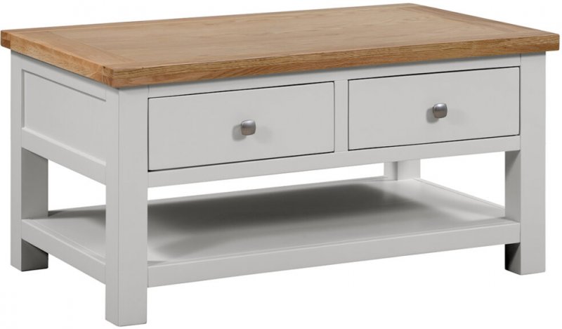Coffee Table With 2 Drawers  / Moon Grey
