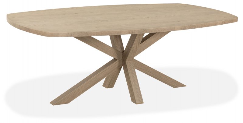 Carpella Wooden Leg Fixed Top Oval Dining table 160cm Long x 92cm Wide / Gr.2 Finish