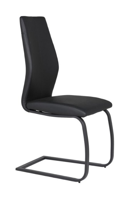 Salix Collection Dining Chair - Black Power Coated Legs -Black