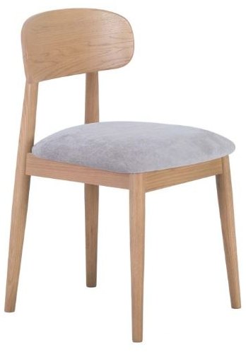 Scandi Collection Wooden Dining Chair - grey pad