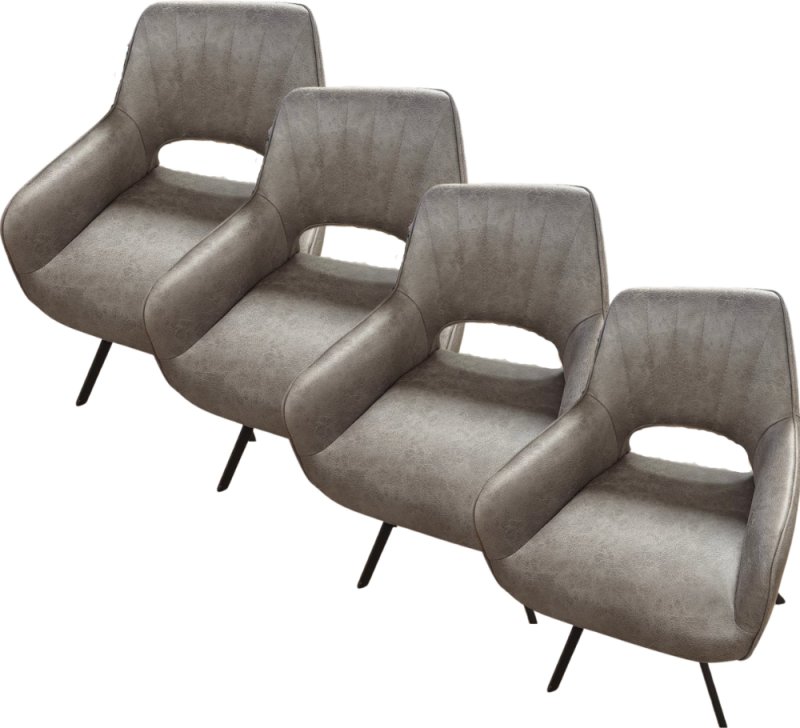 Montola 4 x Swivel Dining Chairs