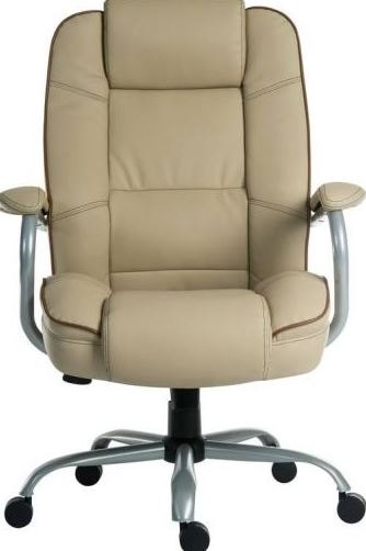 Maxus Duo Office Chair - Cream Bonded Leather