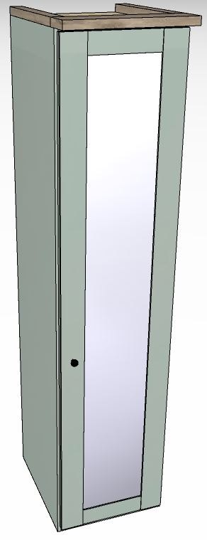 Ardley Bedroom Collection RHH 1 Door Mirrored Mirrored