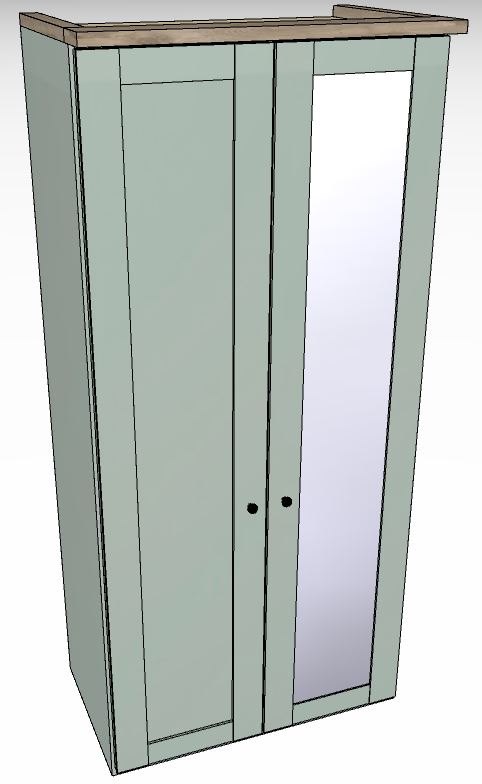 Ardley Bedroom Collection 2 Door Mirrored Right door