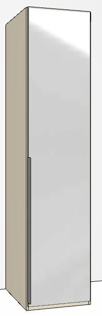 1 Door RHH Doors in Carcase Colour with Mirror