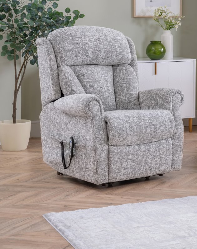 Ashfield Grande Single Motor Recliner Headrest and Lumbar Fabric Options - Main Swatch Fabric
