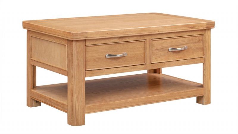 Chedworth Oak Coffee Table with Drawers
