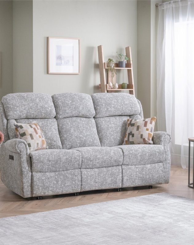Ashfield Single Motor Reclining 3 Seat Settee Fabric Options - Main Swatch Fabric