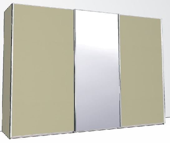 280cm 3 door Robe 1 Centre Mirrored Door