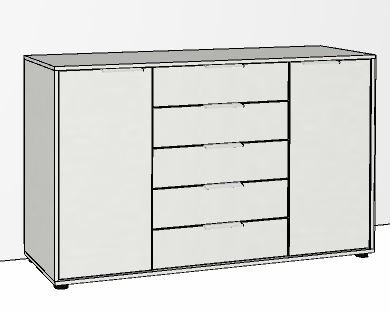 Combi Dresser Front in carcase colour