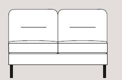 Mateo 176cm Armless Unit Fabric - Cat 120 - Dynamic Seat