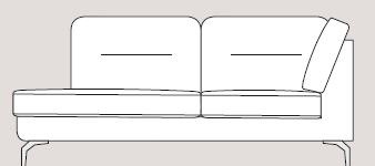 Mateo 92/202cm Corner Chaise Left Fabric - Cat 120 - Dynamic Seat