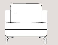 Mateo 100cm Chair Fabric - Cat 120 - Dynamic Seat