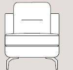 Mateo 80cm Chair Fabric - Cat 120 - Dynamic Seat