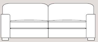 Ontario 205cm Sofa Fabric - Cat 90 - Dynamic Seat