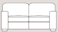 Ontario 173cm Sofa Fabric - Cat 90 - Dynamic Seat