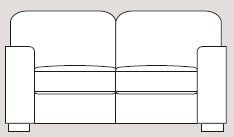 Ontario 163cm Sofa Fabric - Cat 90 - Dynamic Seat