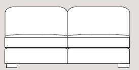 Ontario 184cm Armless Unit Fabric - Cat 90 - Dynamic Seat