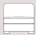 Ontario 104cm Armless Unit Fabric - Cat 90 - Dynamic Seat