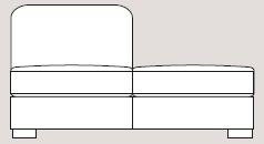 Ontario 145cm Chaise Unit Right Fabric - Cat 90 - Dynamic Seat