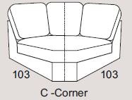 Ontario Curved Corner Fabric - Cat 90 - Dynamic Seat