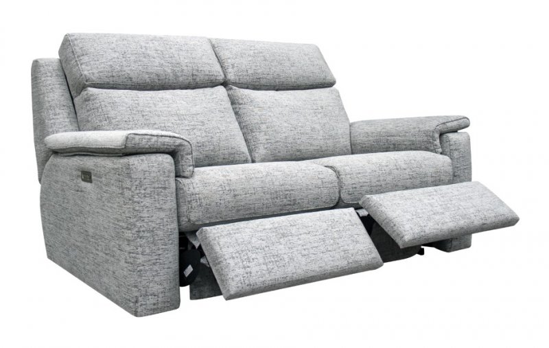 Large Sofa Electric Recliner DBL with USB Fabric - W